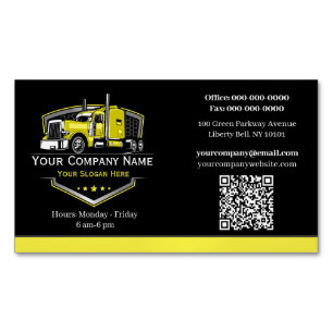 Carte De Visite Magnétique Code QR de l'entreprise de camionnage professionne