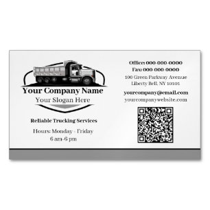 Carte De Visite Magnétique Code QR de l'entreprise de transport professionnel