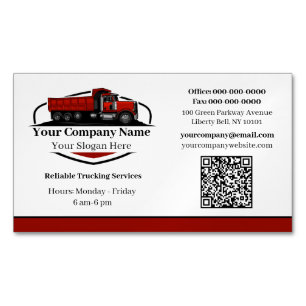 Carte De Visite Magnétique Code QR de l'entreprise de transport professionnel