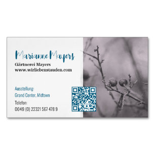 Carte De Visite Magnétique Code QR et Photographie