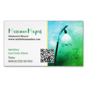 Carte De Visite Magnétique Code QR et Photographie