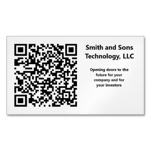 Carte De Visite Magnétique Code QR personnalisé lié à votre site Web