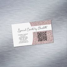 Code QR personnalisé pour Parties scintillant rose