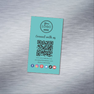 Carte De Visite Magnétique Code QR Professionnel Connectez-Vous Aux Médias So