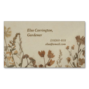 Carte De Visite Magnétique Collage de fleurs anciennes