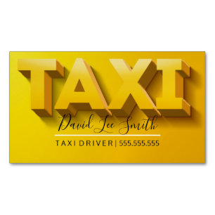 Carte De Visite Magnétique Conducteur de taxi / Service de taxi