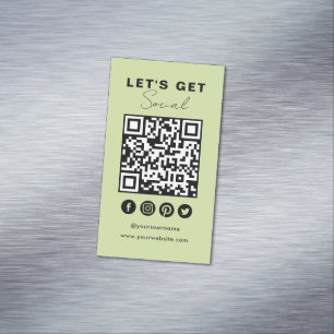 Carte De Visite Magnétique Connectez-vous aux médias sociaux américains QR Co