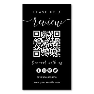 Carte De Visite Magnétique Connectez-vous avec le code QR Us   Laissez-Nous U