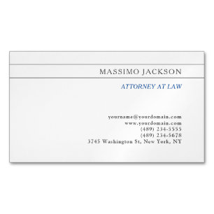 Carte De Visite Magnétique Consultant en droit noir et blanc Profession