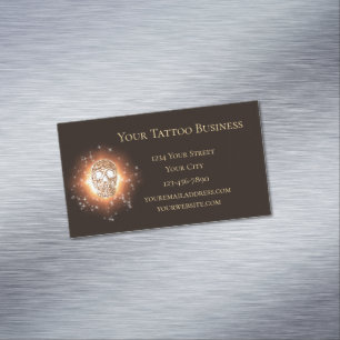 Carte De Visite Magnétique Cool gothique  d'or Parties scintillant métalliqu