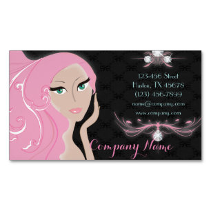 Carte De Visite Magnétique Cosmetologue maquilleur styliste de cheveux Salon