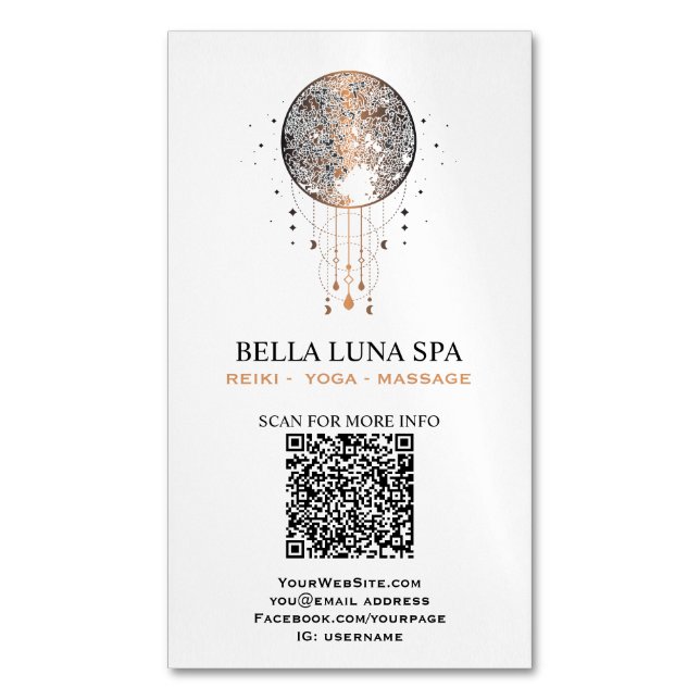 Carte De Visite Magnétique *~* Cosmos Moon Shaman Univers lunaire (devant Vertical)