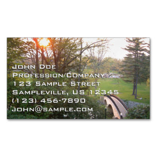 Carte De Visite Magnétique Coucher de soleil au Rainbow Bridge à Grove City C