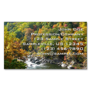 Carte De Visite Magnétique Couleur d'automne dans le parc d'état d'Ohiopyle