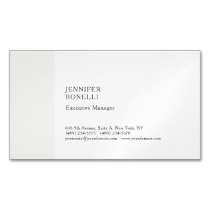 Carte De Visite Magnétique Couleur de sel de mer minimaliste simple professio