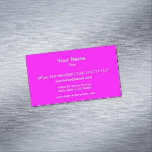 Carte De Visite Magnétique Couleur solide Magenta