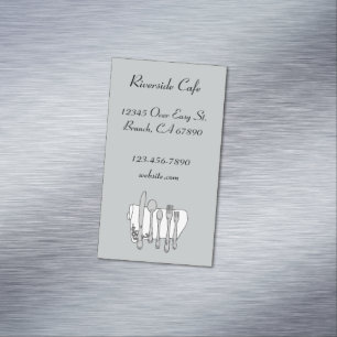 Carte De Visite Magnétique Couvert de restaurant Carte magnétique personnalis