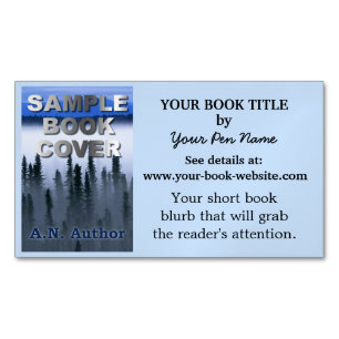 Carte De Visite Magnétique Couverture du livre de promotion des auteurs-écri