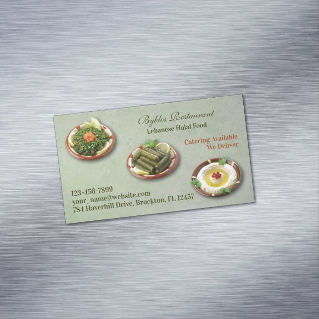 Carte De Visite Magnétique Cuisine arabe libanaise (In Situ)