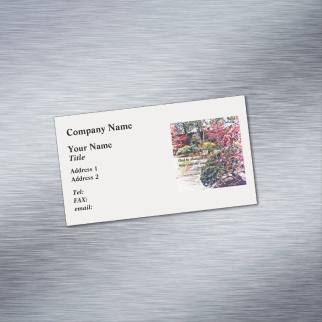 Carte De Visite Magnétique Daniel 2:21 - Et il change (In Situ)