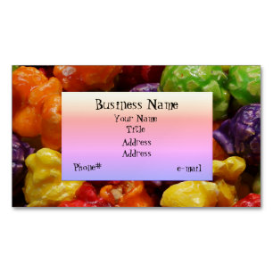 Carte de visite magnétique de maïs éclaté glac