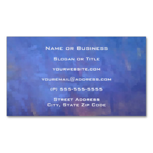 Carte De Visite Magnétique Design Abstrait bleu