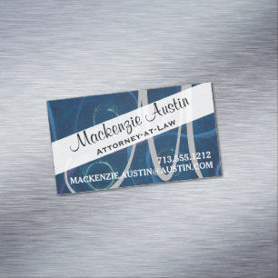 Carte De Visite Magnétique Doodle Abstrait   Pastel Chalk Scribble Monogramme