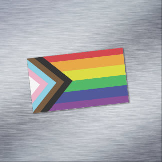Carte De Visite Magnétique Drapeau progressiste LGBTQIA