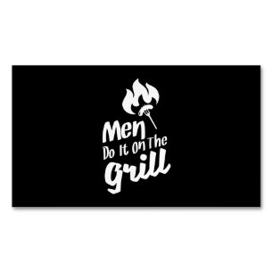 Carte De Visite Magnétique Drôle Les Hommes Du BBQ Le Fument Sur Le Grill