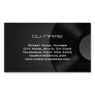 Carte de visite magnétique du DJ