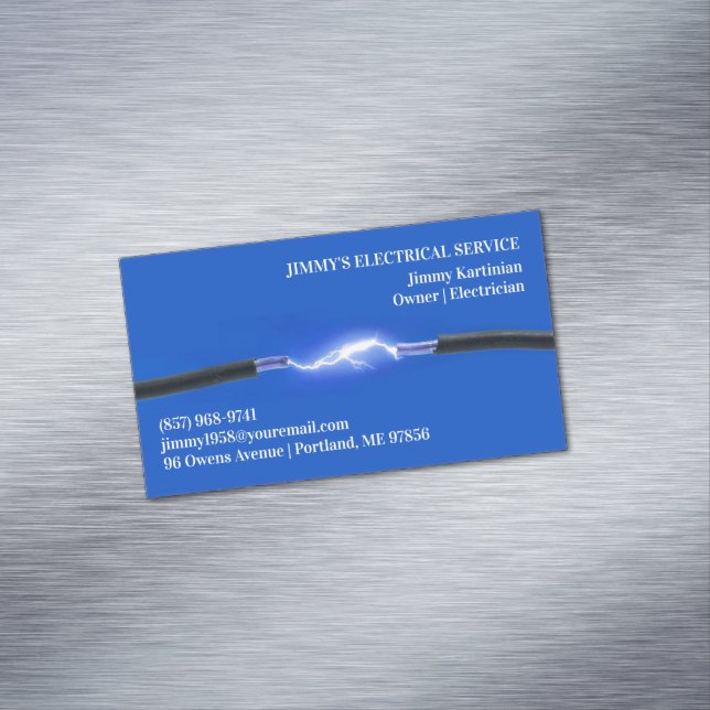Carte De Visite Magnétique Électricien (In Situ)
