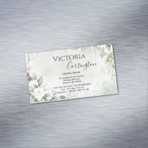 Élégant Floral Gold Green Script Professionnel
