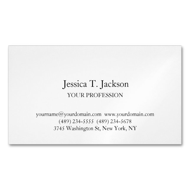 Carte De Visite Magnétique Élégant simple professionnel (devant)