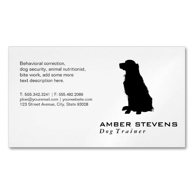 Carte De Visite Magnétique éleveur de chiens (devant)