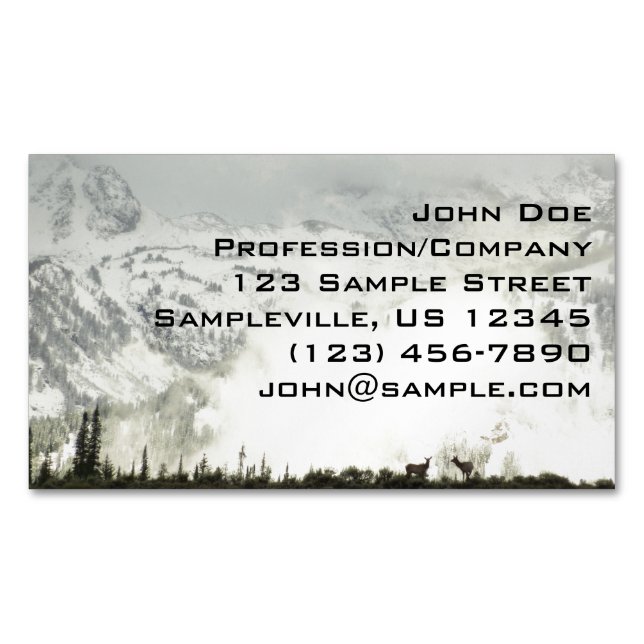 Carte De Visite Magnétique Elk at Grand Teton National Park Photographie (devant)