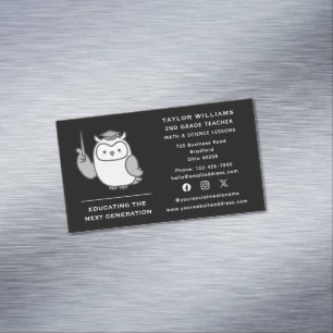 Carte De Visite Magnétique Enseignant Professeur Professeur Professeur Profes