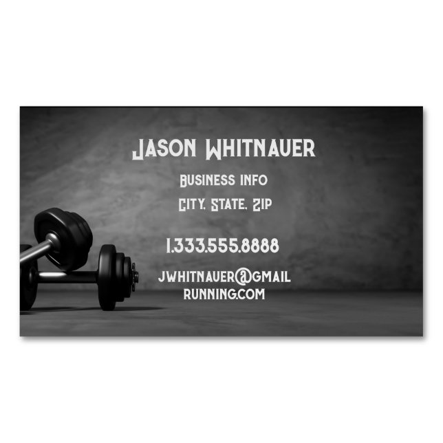 Carte De Visite Magnétique Entraîneur personnel de conditionnement physique,  (devant)