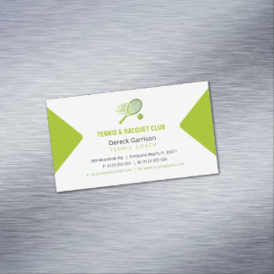 Carte De Visite Magnétique Entraîneur professionnel Tennis Master Sport
