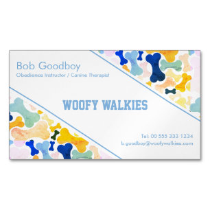 Carte De Visite Magnétique entreprise de conception d'os de chien Stationery 