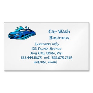 Carte De Visite Magnétique Entreprise de lavage de voiture