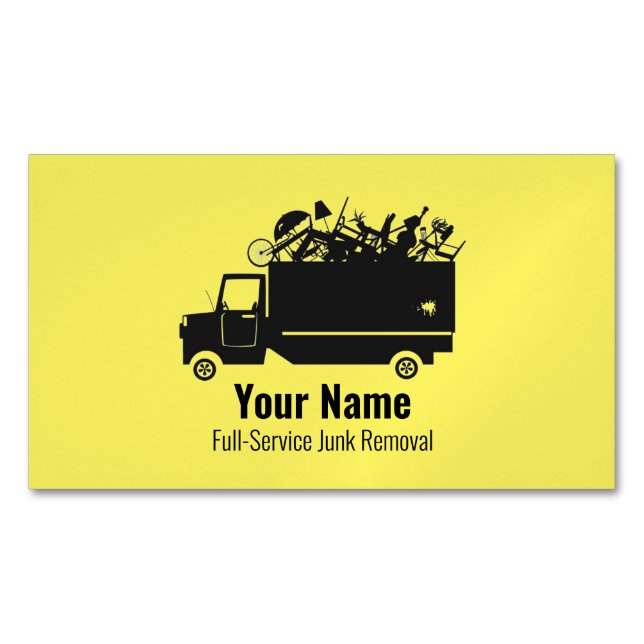 Carte De Visite Magnétique Entreprise d'enlèvement de déchets de déchets de t (devant)