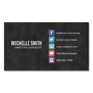 Carte De Visite Magnétique Entreprise minimaliste