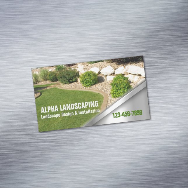 Carte De Visite Magnétique Entretien de la pelouse jardinage Landscaper Paysa (In Situ)