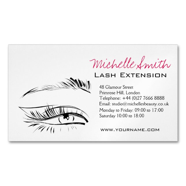 Carte De Visite Magnétique Eye Sketch Mascara Lash Extension (devant)
