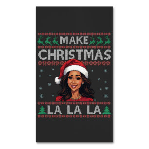 Carte De Visite Magnétique Faites Noël La La La Ugly Xmas Sweat Kamala