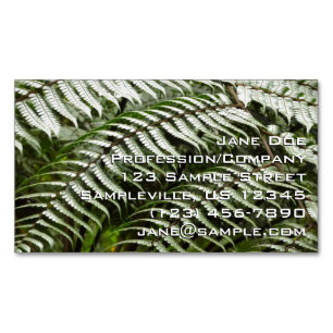 Carte De Visite Magnétique Fern Fronds II Dark Green Nature