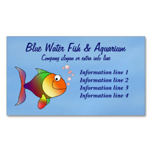Carte De Visite Magnétique Fish Aquarium Business