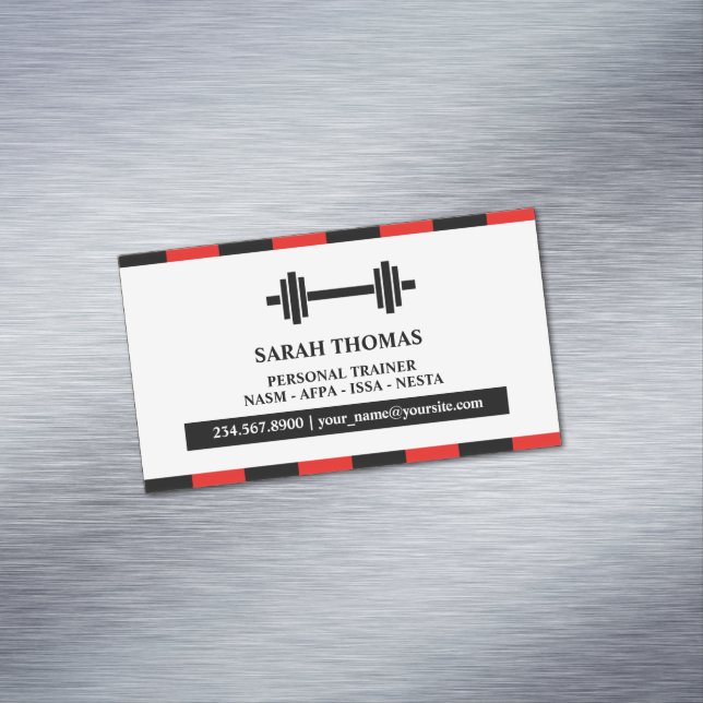 Carte De Visite Magnétique Fitness du formateur personnel (In Situ)