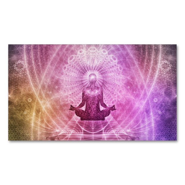 Carte De Visite Magnétique Foi de yoga de méditation (devant)