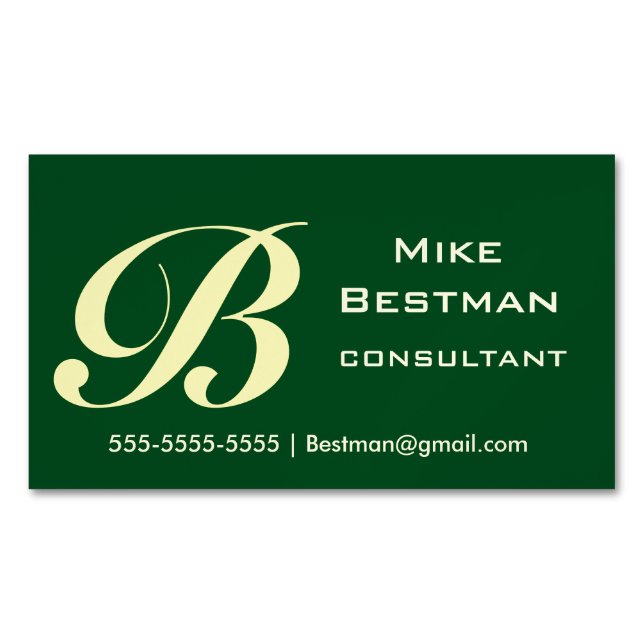 Carte De Visite Magnétique Forest Green classique (devant)